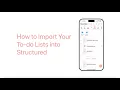How to Import Your To-Do Lists - Structured App
