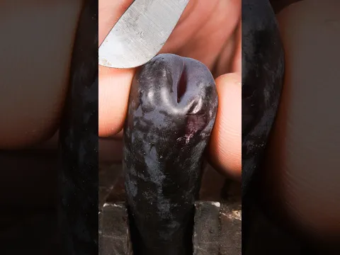 Slicing a Moon Drop Grape in Macro