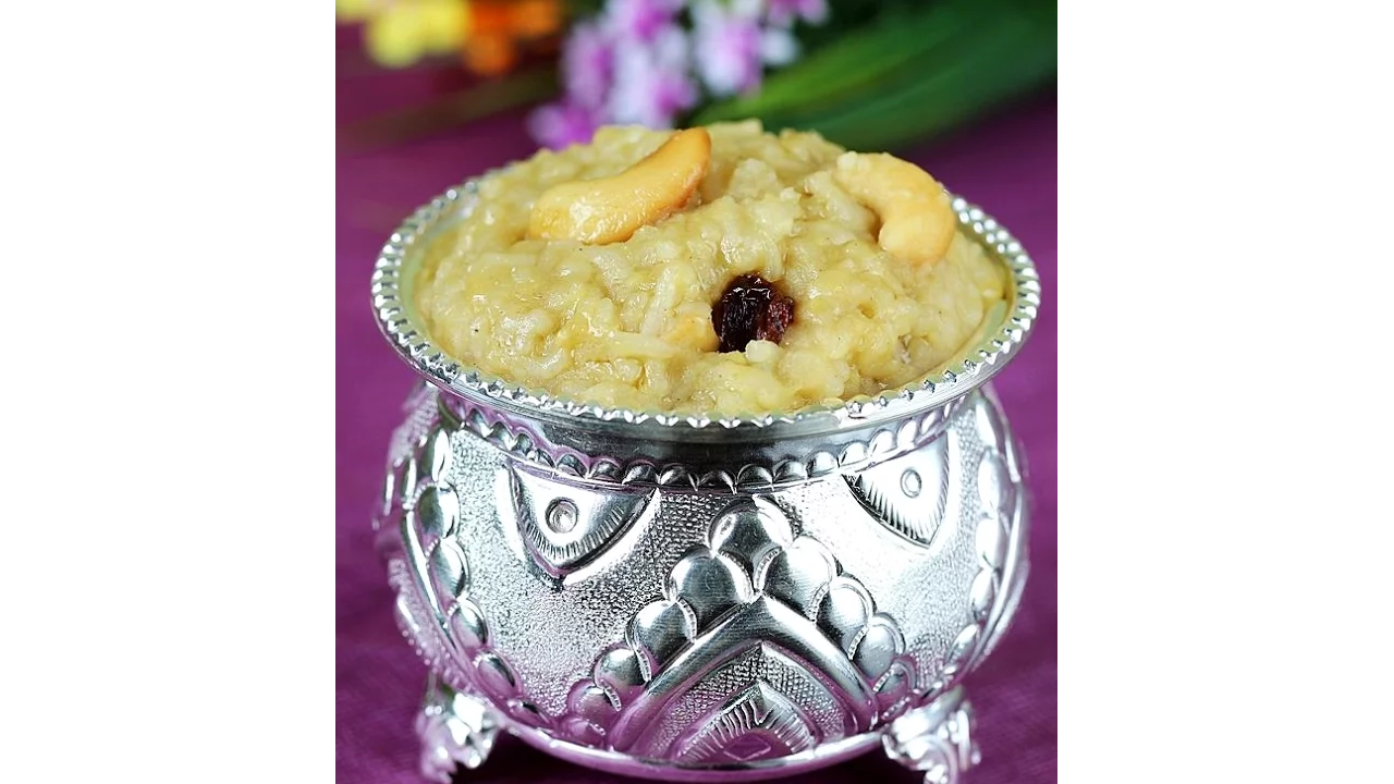 Sweet Pongal Recipe   Temple style sakkarai pongal or chakkara pongal