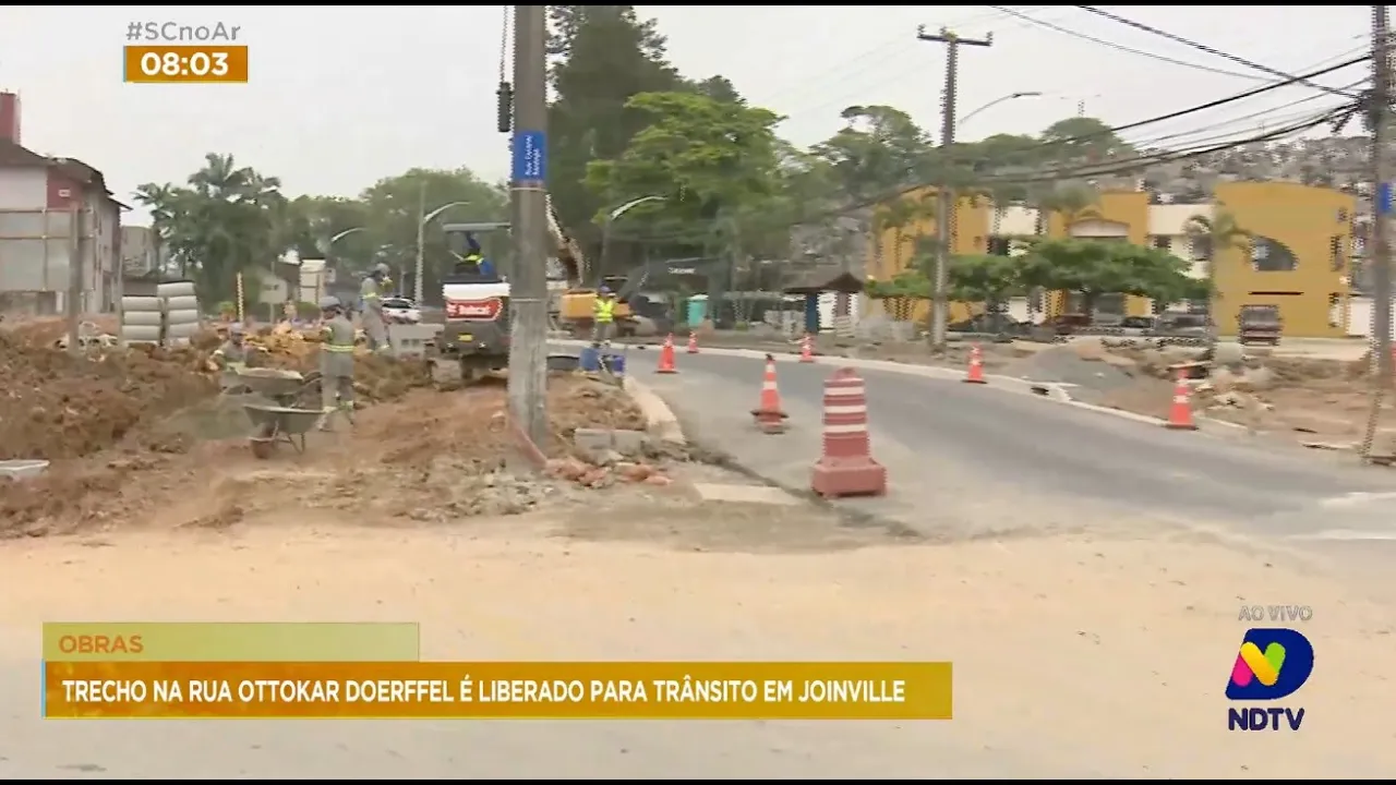 Trecho na Rua Ottokar Doerffel é liberado para trânsito em Joinville