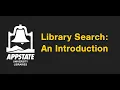 Library Search An Introduction