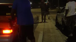 Street Racing Jackson MS Box Chevy VS Cutlass Malibu VS Mustang Elco under gas station lights