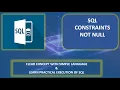 SQL Constraints Introduction-NOT NULL Oracle SQL Tutorial SQL in Hindi Learn for Grow Concept