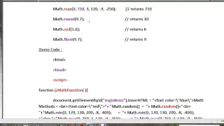 MATH RANDOM MAX MIN METHODS IN JAVASCRIPT DEMO