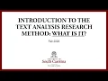 What is Text Analysis