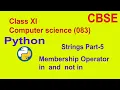 Membership Operator In Python String