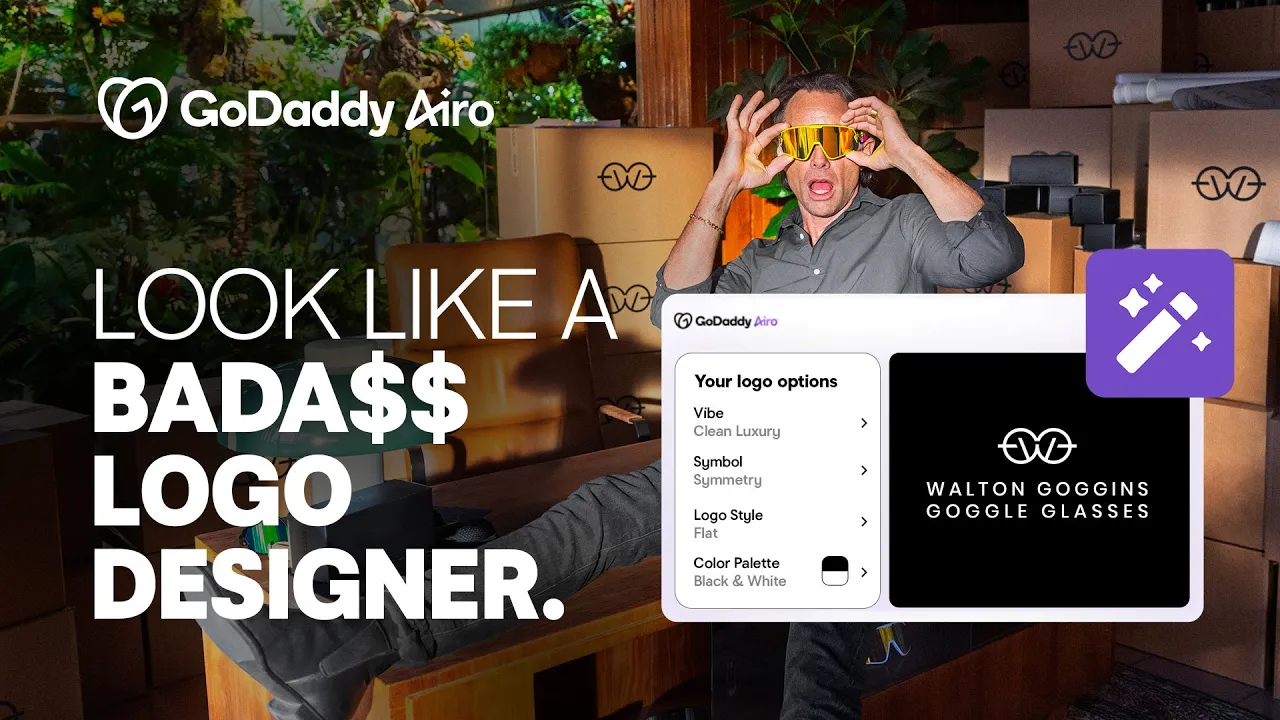 GoDaddy — GoDaddy Airo — Logo and Website Creation (YouTube video ad)