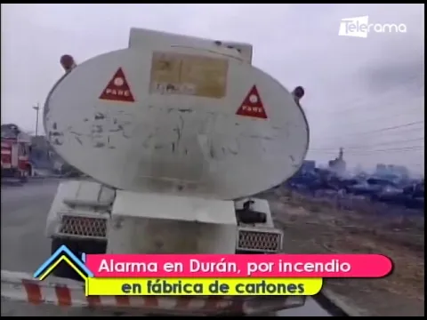 Alarma en Durán, por incendio en fábrica de cartones