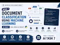 Week 7 Document Classification using Machine Learning AI Task 7 Skillify