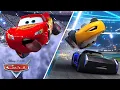 Download Lagu The Craziest Stunts with Lightning McQueen, Jackson Storm, Cruz Ramirez + | Pixar Cars | @disneyjr