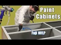 Spray Cabinets with Fuji T70 with 2 Qt Pressure Pot Paint Cabinet with Sherwin Williams Emerald