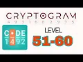 Cryptogram Letters and Numbers 51 52 53 54 55 56 57 58 59 60