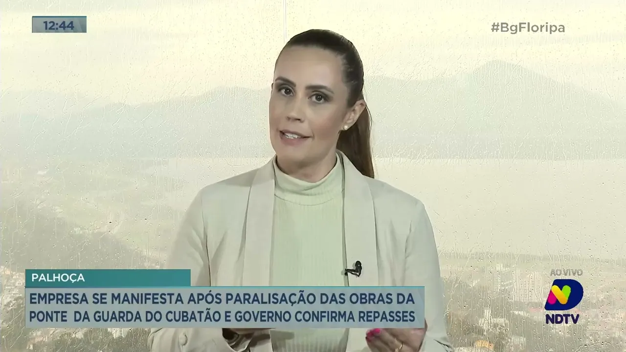 Empresa se manifesta após paralisação das obras da ponte da Guarda do Cubatão, em Palhoça