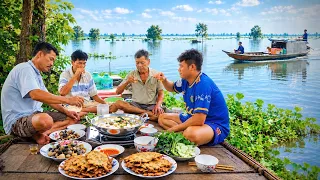 Mùa Nước Nổi, Lai rai "Mồi Đồng Quê" trên Cánh Đồng giáp Biên Giới Campuchia | Nét Quê #688