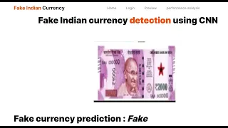 Identification of Fake Indian Currency using Convolutional Neural Network Python IEEE Project
