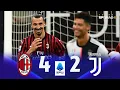 Milan 4 x 2 Juventus Ibrahimovic x C Ronaldo Serie A Extended Goals Highlights
