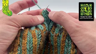 Blip-Free Left-Leaning Crossed Double Decrease in Inverted DKBrioche A Sockmatician Tutorial