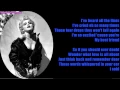 Madonna - True Blue (Lyrics On Screen)