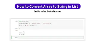 How to Convert Array to String in List in Pandas DataFrame kandi use case