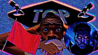 الأحمر والدخان على سطح الطاولة 