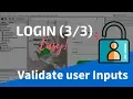 Login Tutorial Validating User Inputs
