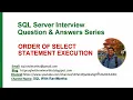Logical Processing of SELECT Statement Logical execution of SELECT Statement SQL With RaviMartha