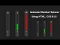 How To Create Animated Number Spinner Javascript Project