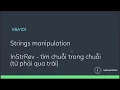 VBA101 03 String manipulation xu ly chuoi ham InStrRev