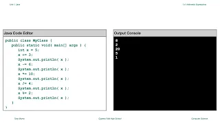 Arithmetic Expressions Java