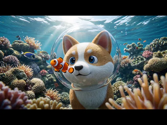 Moka is playing with water! 💧🐾 The sweetest puppy adventure! ✨