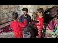 Hassan loves his father very much, taking the children to school.