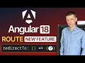Angular 18 New Feature Route Redirects with Functions