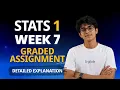 IITM BS Stats 1 Week 7 Graded Assignment Complete Detailed Solutions EngiKode