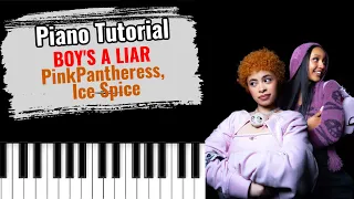  boys a liar by pinkpantheress ice spice easy piano tutorial lesson free 