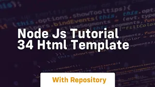 Node js tutorial 34 html template