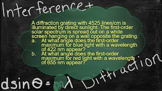 Physics Interference and Diffraction Problem Solver - Solving Diffraction Grating Problems 6
