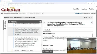 CUSD Regular Board Meeting - October 23 2025
