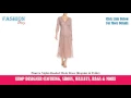 Pisarro Nights Beaded Mesh Dress Regular Petite