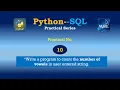 Practical No 10 Python SQL Practical Series PrepFuture Amit Mandal
