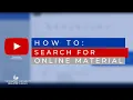 Searching the library catalog for online materials