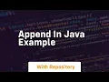 append in java example
