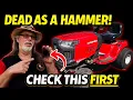 Troy-Bilt Riding Mower NO START Check This First