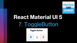 React Material UI 5 7-Toggle Buttons