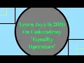 Learn Java in 2018 Equality Operators Learn Java on Codecademy