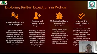 Unit 2 - Errors and Exceptions in Python Mrs M Viveka SNS Institutions
