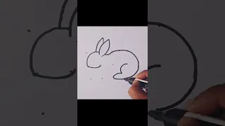 Rabbit drawing from dots