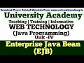 WT49 Enterprise Java Beans EJB Types of beans Stateful Session bean Stateless Session Entity bean