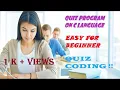 How to Create a Perfect Quiz Program in C Language Quiz in C Coding