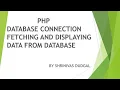 PHP INSERT FETCH AND DISPLAY THE DATA FROM DATABASES