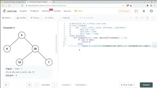 111 Minimum Depth of Binary Tree with DFS Tamil Easy Problem Leetcode
